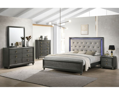 Arno Modern Queen Size Tufted Bed Set