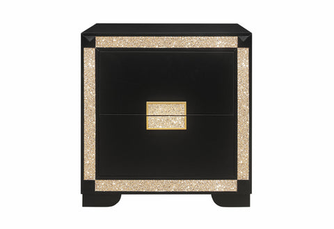 Arno Black & Gold Bedroom Set