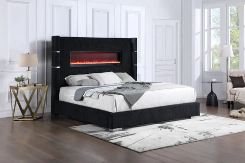 Fireplace Queen Bed Frame