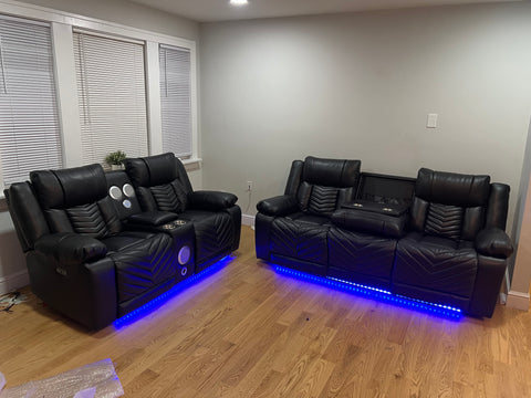 Arno Power Reclining Sofa/Reclinning Loveseat