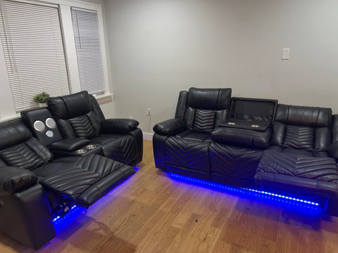 Arno Power Reclining Sofa/Reclinning Loveseat