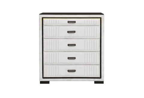 Arno Bella White & Black Queen Bedroom Set