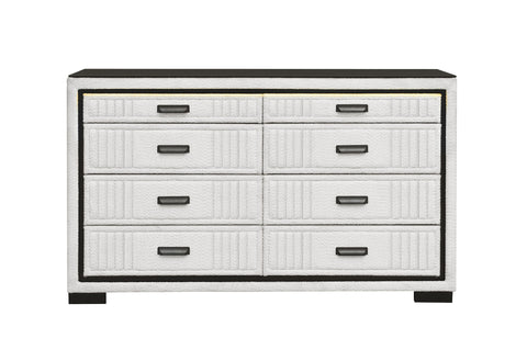 Arno Bella White & Black Queen Bedroom Set
