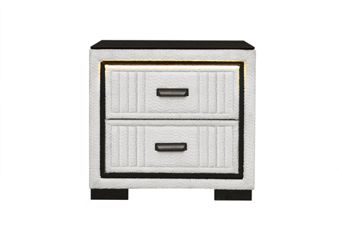 Arno Bella White & Black Queen Bedroom Set