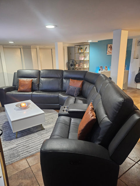 Reclining Leather Sectional Sofa 