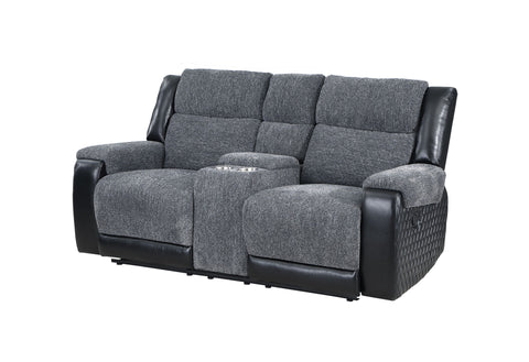 Reclining loveseat with console