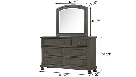 Arno King/Queen Storage Bed Set, Dresser, Mirror, & Nightstand