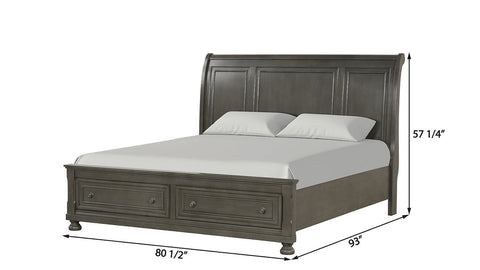Arno King/Queen Storage Bed Set, Dresser, Mirror, & Nightstand